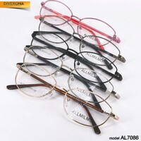 Mens cheap metal frames for glasses Allmilmo AL7086-W