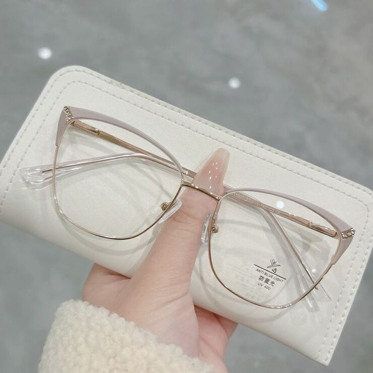 Combined frame (metal + TR90) with Blue Ray Cut protection lenses and flex MAMO S11507