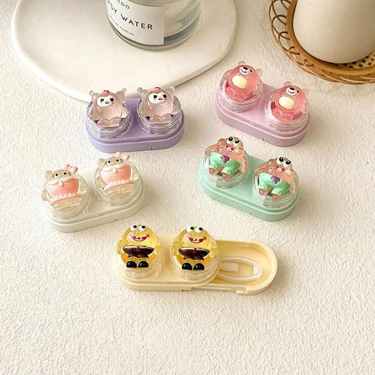 Mini soft contact lens kit retractable W-CT28透明卡通