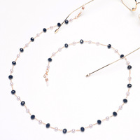 Металлическая цепочка для очков с кристаллами 8 мм GL1076