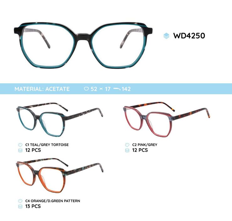 Plastic acetate eyeglasses frame for women WD4250