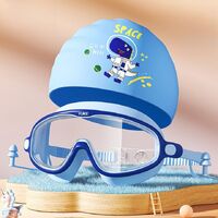 Swimming waterproof anti-fog goggles for kids, with earplugs, nose clip, box, 7005-YU