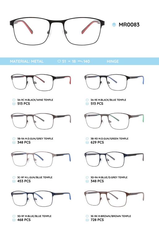 Metal frame with TR-90 temples MR0083