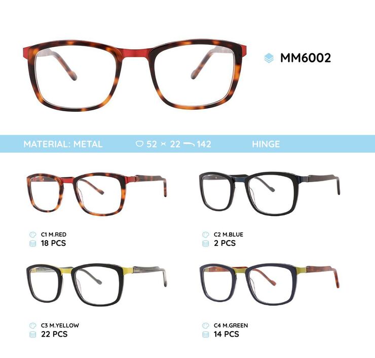Metal men's frame for glasses MM6002