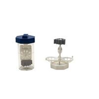 Handheld portable contact lens cleaner and sterilizer for cleaning with hydrogen peroxide solution H-667