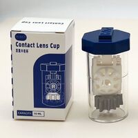 Handheld portable contact lens cleaner and sterilizer for cleaning with hydrogen peroxide solution H-667