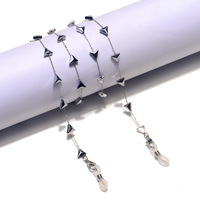 Цепочка для очков из нержавеющей стали с шестигранной жемчужиной GS050