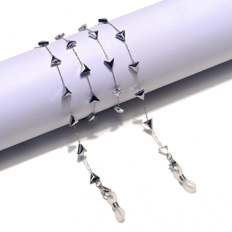 Цепочка для очков из нержавеющей стали с шестигранной жемчужиной GS050