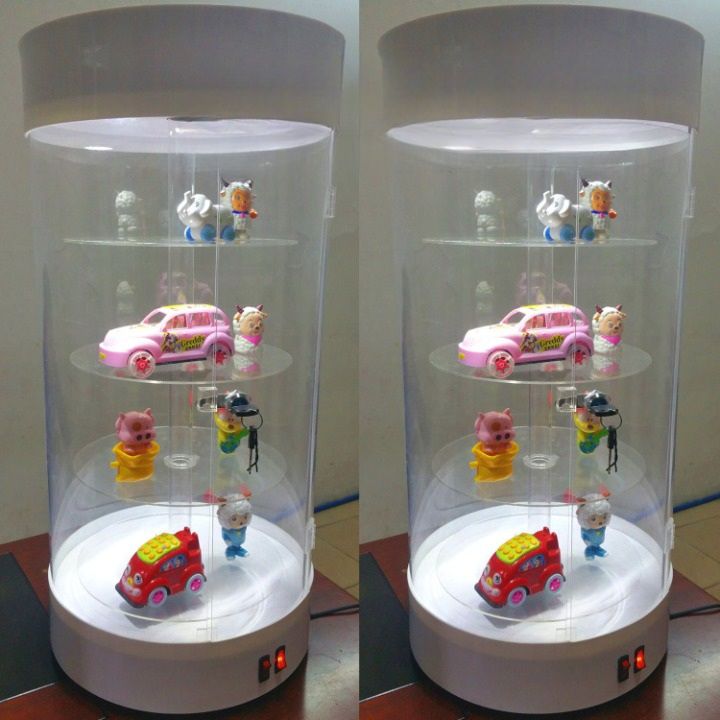 Стойка-витрина акриловая настольная вращающаяся для очков, оправ, футляров и аксессуаров 7204