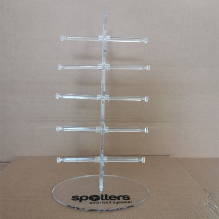 Plastic tabletop glasses stand for 3/4/5 places, custom made with logo, order from 500 pieces