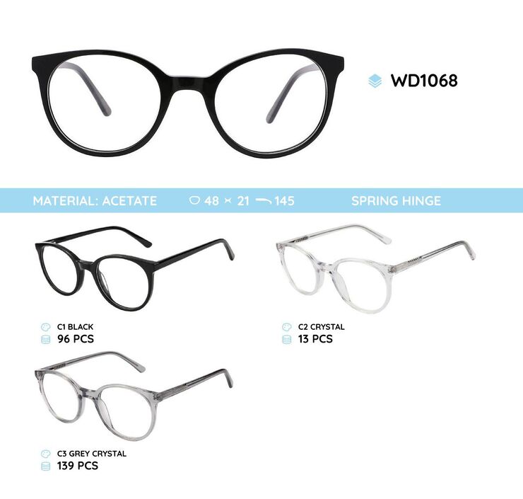 Plastic frames for glasses acetate material WD1068