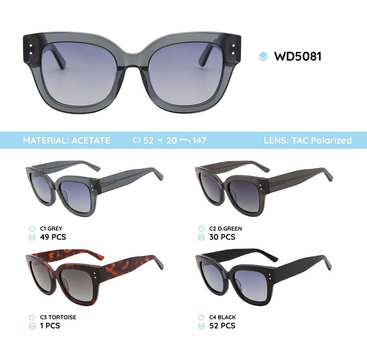 Plastic acetate frames polarized sunglasses WD5081