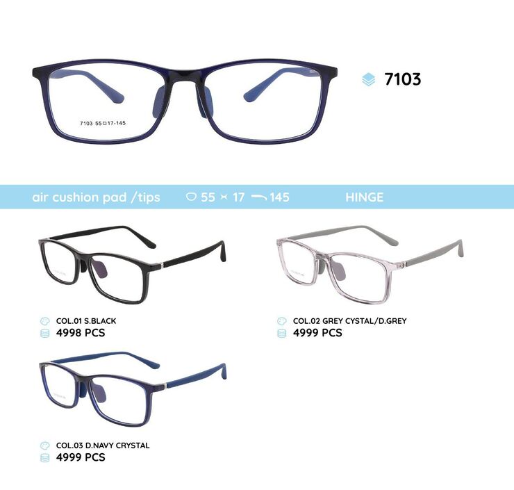 TR90 plastic eyeglasses frame for kids 7103TR