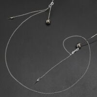 Metal non-slip chain, with rhinestone pendant, for glasses and masks GL453