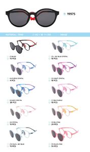 TR-90 plastic frames for kids with a sun protection clip-on 19975