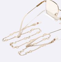 Metal non-slip chain, with star and moon, for glasses and masks GL1470