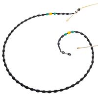 Black plastic non-slip bead chain, for glasses and masks GL149