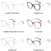 Combined frame (metal + TR90) or glasses with blue light protection, with spring hinges FA87145