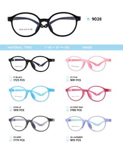 TR90 plastic eyeglasses frame for kids 9028