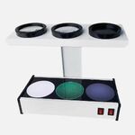 Multifunctional optical stress tester for determining stresses and scratches in the lens SKT-2