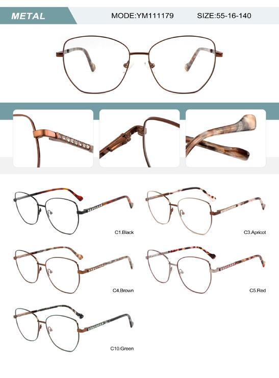 Оправа металлическая женская с флексом YM111179-DA