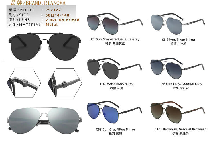 Polarized metal sunglasses Rianova PS2122