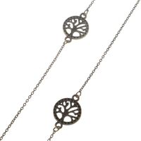 Bronze-colored metal non-slip chain, with the tree of life, for glasses and masks GL135