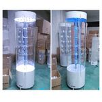 Стойка-витрина акриловая напольная вращающаяся для очков, оправ, футляров и аксессуаров 180040, размер 176 * 40 см