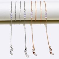 Metal non-slip chain, with pearls, for glasses and masks GA048