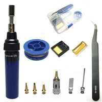 Soldering set, 13 items, with gas soldering pen