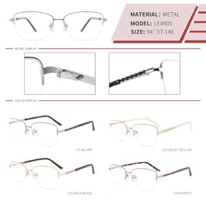 Оправа металлическая полуободковая с флексом LE8805-DA