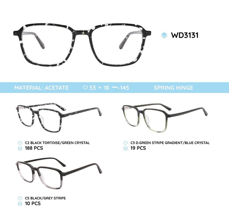 Plastic frames for glasses acetate material WD3131