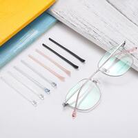 Наконечники на заушники силиконовые 1809, длина 74 мм, круглое отверстие Ø1.4 мм