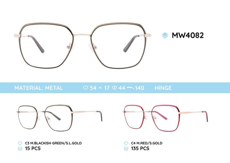 Metal women's frame for glasses MW4082
