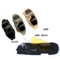 Safety shockproof tactical goggles +3 caps DXGS18