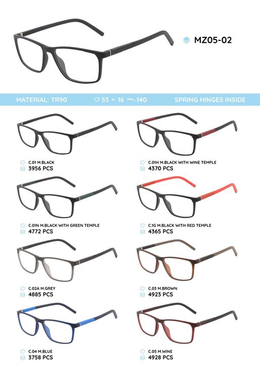 Оправа пластиковая из материала TR-90 с флексом MZ05-02