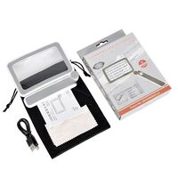 Лупа с универсальной подсветкой, увеличительное стекло с ручкой 12075-12LC, размер: 120*75 мм, увеличение: 3,5Х