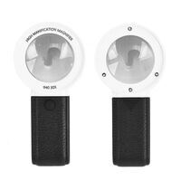 Лупа с универсальной подсветкой, увеличительное стекло с ручкой 5018-XX, размер: диаметр 40 мм, увеличение: 30Х