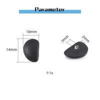 Silicone nose pad G449-1, 14*10 mm