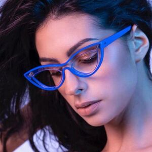 Plastic TR90 glasses with blue light protection for women 25203-PN