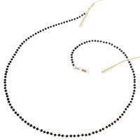 Metal non-slip chain, with black crystal, for glasses and masks GL077