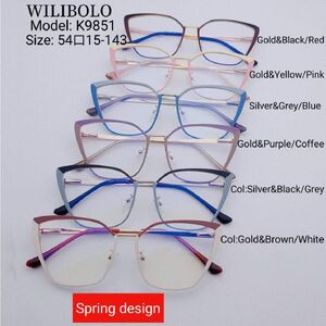 Metal ultrathin frames Wilibolo, with spring hinges K9851