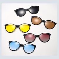 Оправа пластиковая TR90 с флексом + комплект из 5 поляризационных солнцезащитных насадок (клипон) на магните El Dorado EL1207