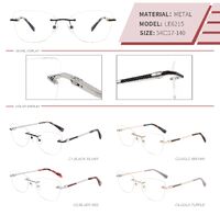 Metal rimless on screws frame for women with spring hinges LE6215-DA