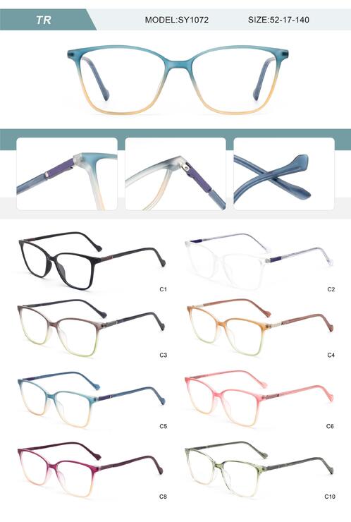 Plastic TR90 frame for women with spring hinges SY1072-DA