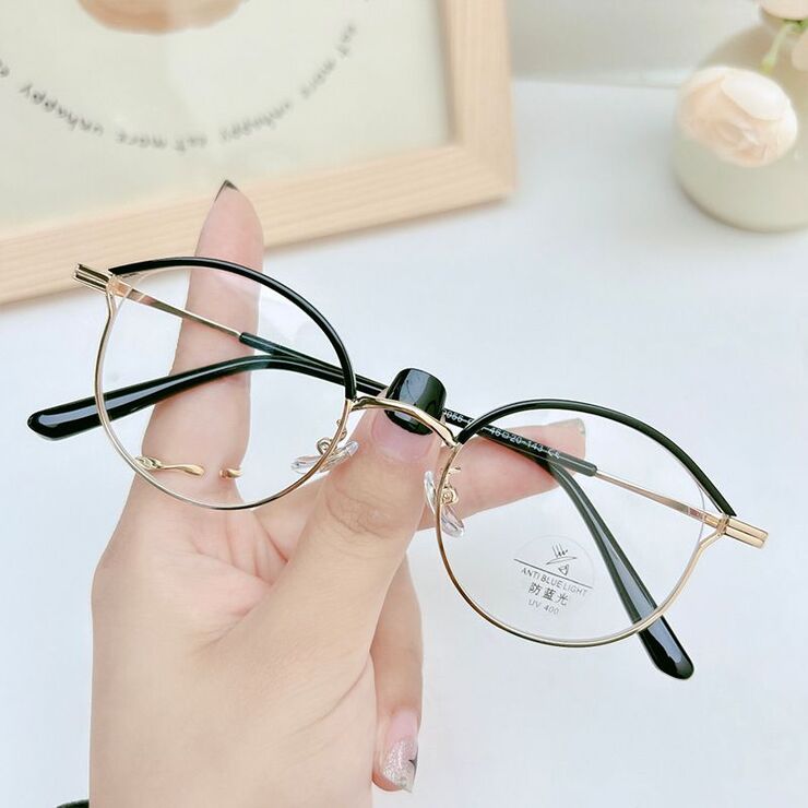 Оправа металлическая с линзами Blue Ray Cut MAMO F99056