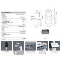 Ophthalmologist workstation, combined table + chair X-02, tabletop 1040*470 mm