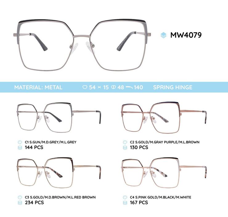 Metal women's frame for glasses MW4079