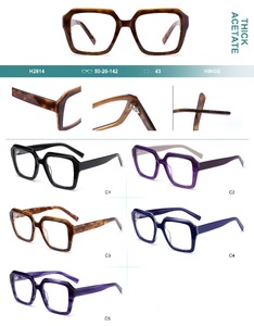 Plastic frames for glasses, thick acetate Big City H2814