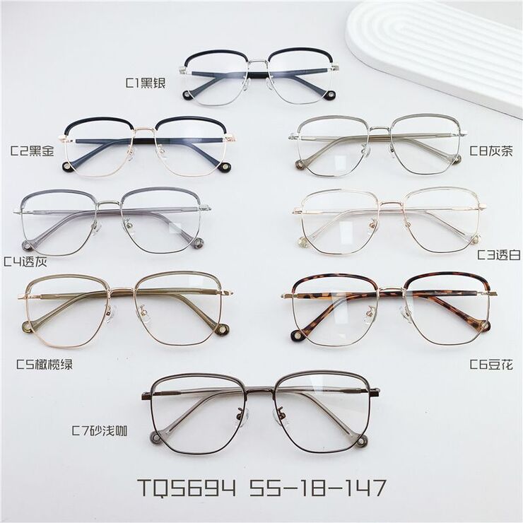 Оправа гибридная, металл + TR90, линзы с Blue Block покрытием SANTA TQ5694